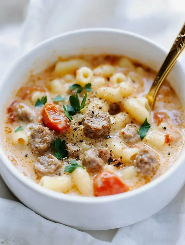 Creamy Parmesan Italian Sausage Soup