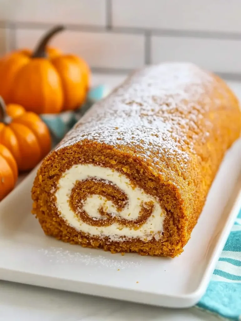 Pumpkin Roll Serving