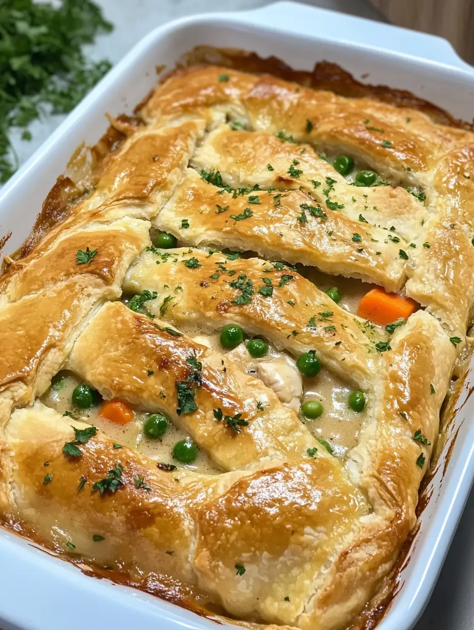 Chicken Pot Pie with Crescent Rolls